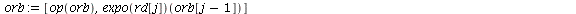 `assign`(exporand, proc (r, P0, T) local j, orb, rd; description 