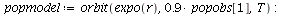 `assign`(popmodel, orbit(expo(r), `+`(`*`(.9, `*`(popobs[1]))), T)); -1