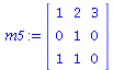 `assign`(m5, Matrix(%id = 145901760))