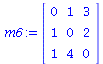 `assign`(m6, Matrix(%id = 135333000))
