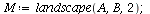 `assign`(M, landscape(A, B, 2)); 1